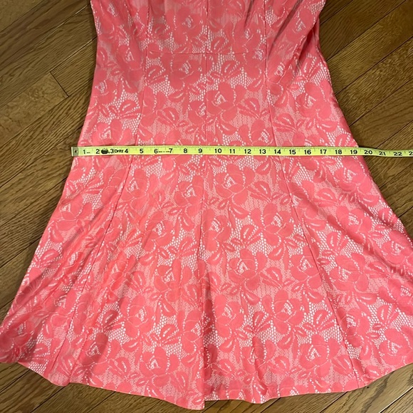 American Living Pink Lace Fit & Flare Dress - Picture 9 of 16